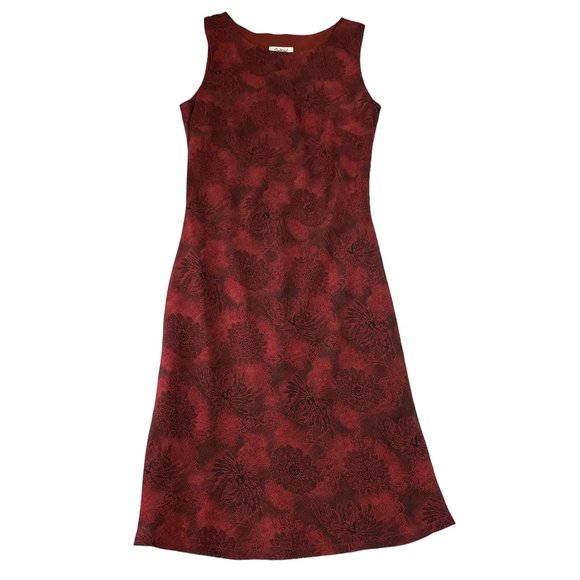 Sportsgirl Dresses Sportsgirl Womens Maroonblack Floral Dress Size